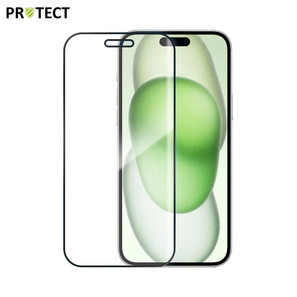 Verre Tremp¨¦ Int¨¦gral PROTECT pour Apple iPhone 15 Noir