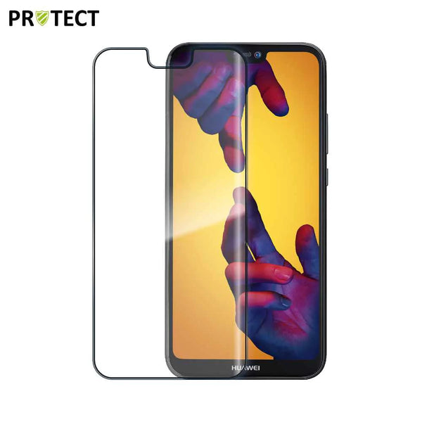 Protector de pantalla de vidrio templado completo para Huawei P20 Lite negro