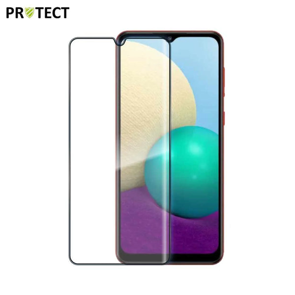 Vollst_ndig geh_rtetes Glas PROTECT f¨¹r Samsung Galaxy A02 A022F Schwarz