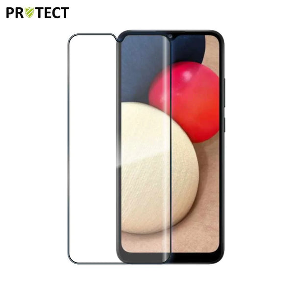 Vollst_ndig geh_rtetes Glas PROTECT f¨¹r Samsung Galaxy A02s A025 Schwarz