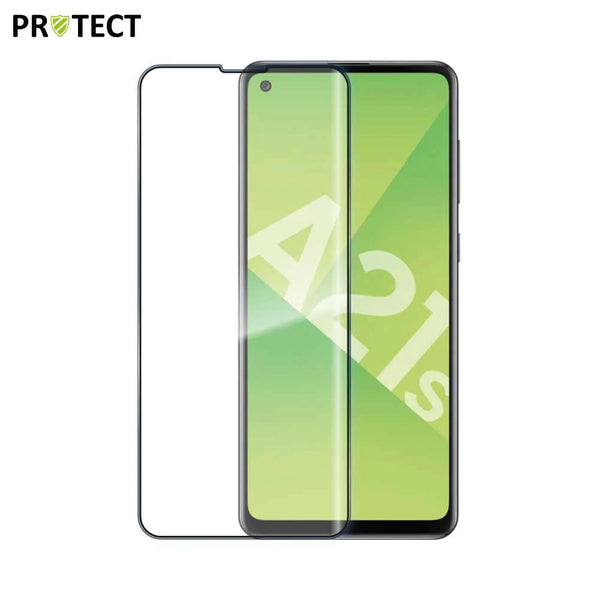 Vollst_ndig geh_rtetes Glas PROTECT f¨¹r Samsung Galaxy A21S A217F Schwarz