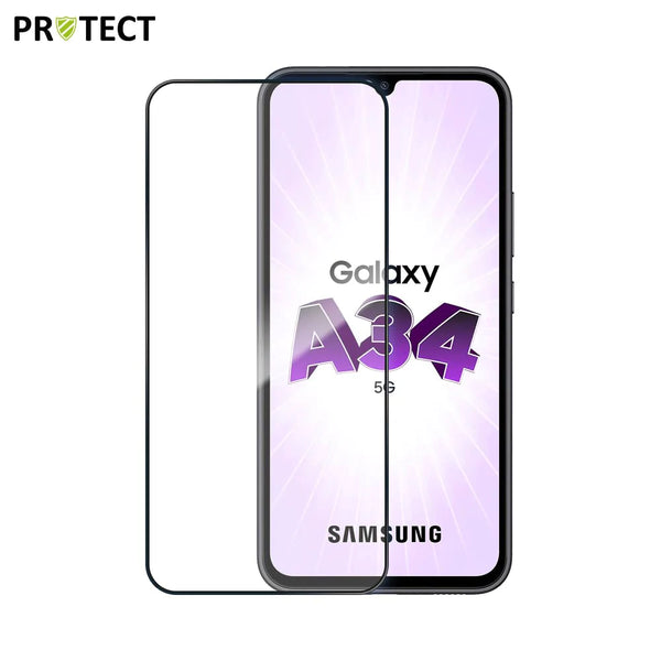 Vollst_ndig geh_rtetes Glas PROTECT f¨¹r Samsung Galaxy A34 5G A346 Schwarz