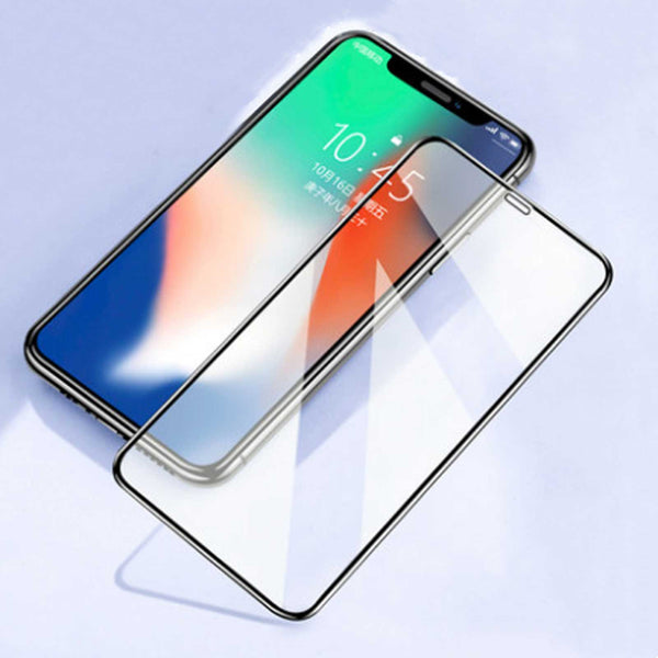 Eutoping 9D Full Cover Film Protective Glass Tempered Screen Protector with Black Side for iPhone XS Max Max Protection Flim